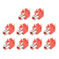 thumbnail image 1 of Conector RCA hembra de montaje en panel PCB rojo de 2 pines, 10Pcs, 1 of 4