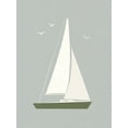 thumbnail image 2 of Barnes, Victoria 25x32 Gold Ornate Wood Framed with Double Matting Museum Art Print Titled - Sailboat Shapes I, 2 of 4