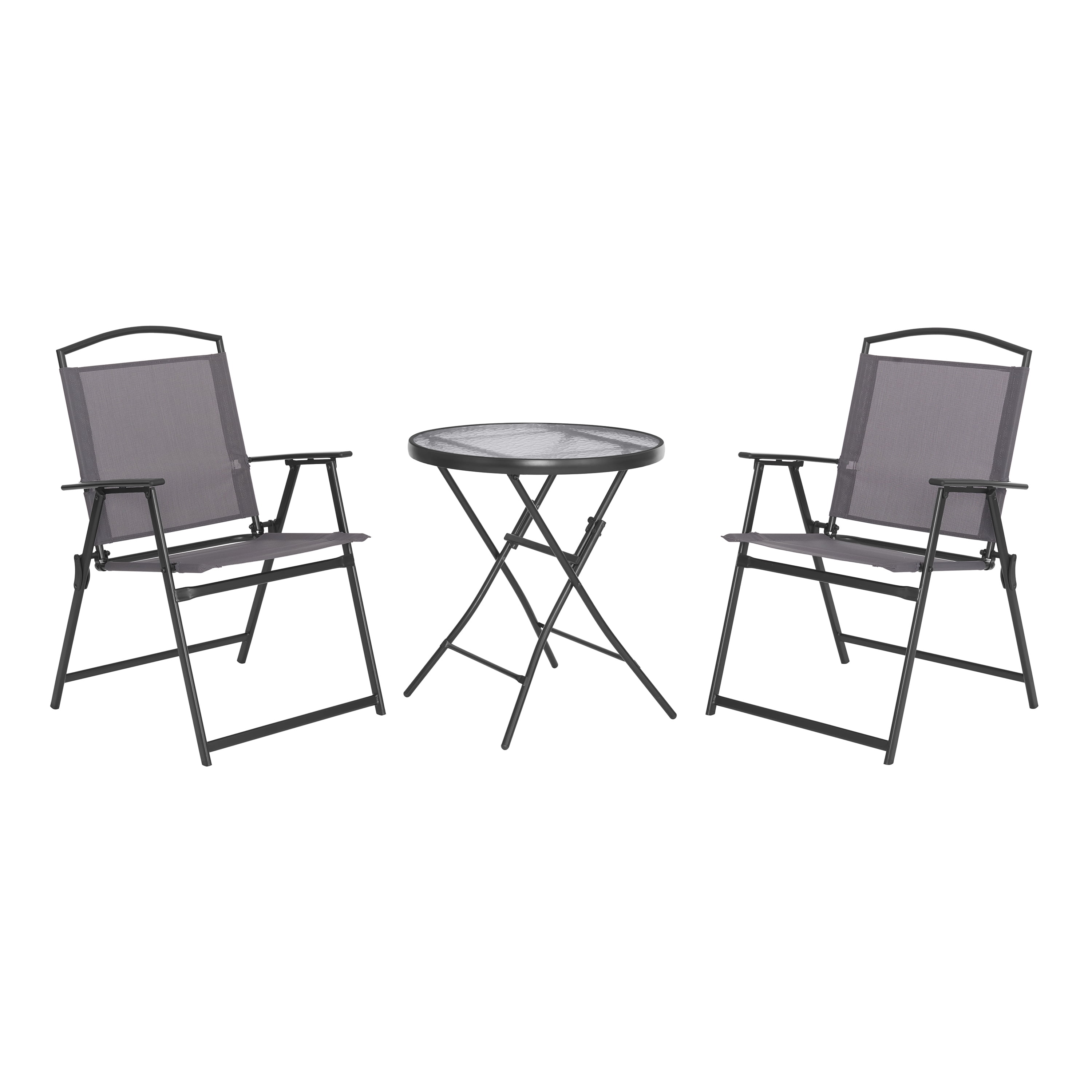 Mainstays Albany Lane 3 Piece Outdoor Bistro Set, Gray
