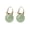 Gold, variant on 1 Pair Women Drop Earrings Glass Bead Polished Copper Huggie Earrings Pierced Buckle Earrings Christmas Valentines Day Gift Ear Jewelry
