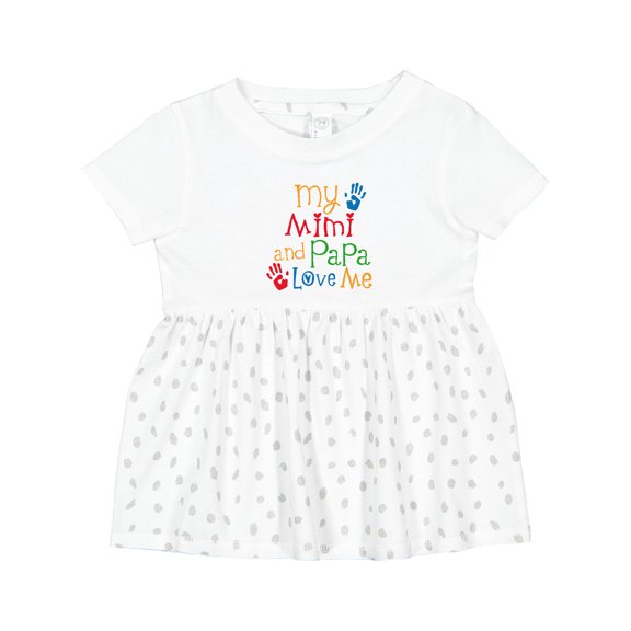 Inktastic Mimi and Papa Love Me Girls Baby Dress