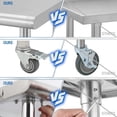 thumbnail image 4 of 60 In x24 In x35 In Rolling Stainless Steel Work Table with Backsplash and Wheels - Heavy Duty NSF Prep Table for Restaurant Home and Hotel, 4 of 7