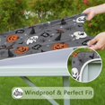 thumbnail image 6 of Halloween Gray Ghosts Cats and Pumpkins Square Fitted Tablecloth with Elastic Edge,Square Table Cover,Washable Elastic Table Cover for Home Kitchen Party Decor 36"x36", 6 of 6