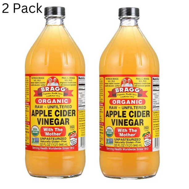 (Pack Of 2 ) Bragg Apple Cider Vinegar, Raw Unfiltered and