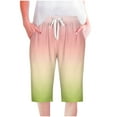 thumbnail image 2 of Puntoco Pantalones cortos de verano para mujer, moda 2024, pantalones cortos para mujer, pantalones casuales, pierna recta, cordón, cintura elástica, pantalones sueltos y cómodos con bolsillos, 2 of 5