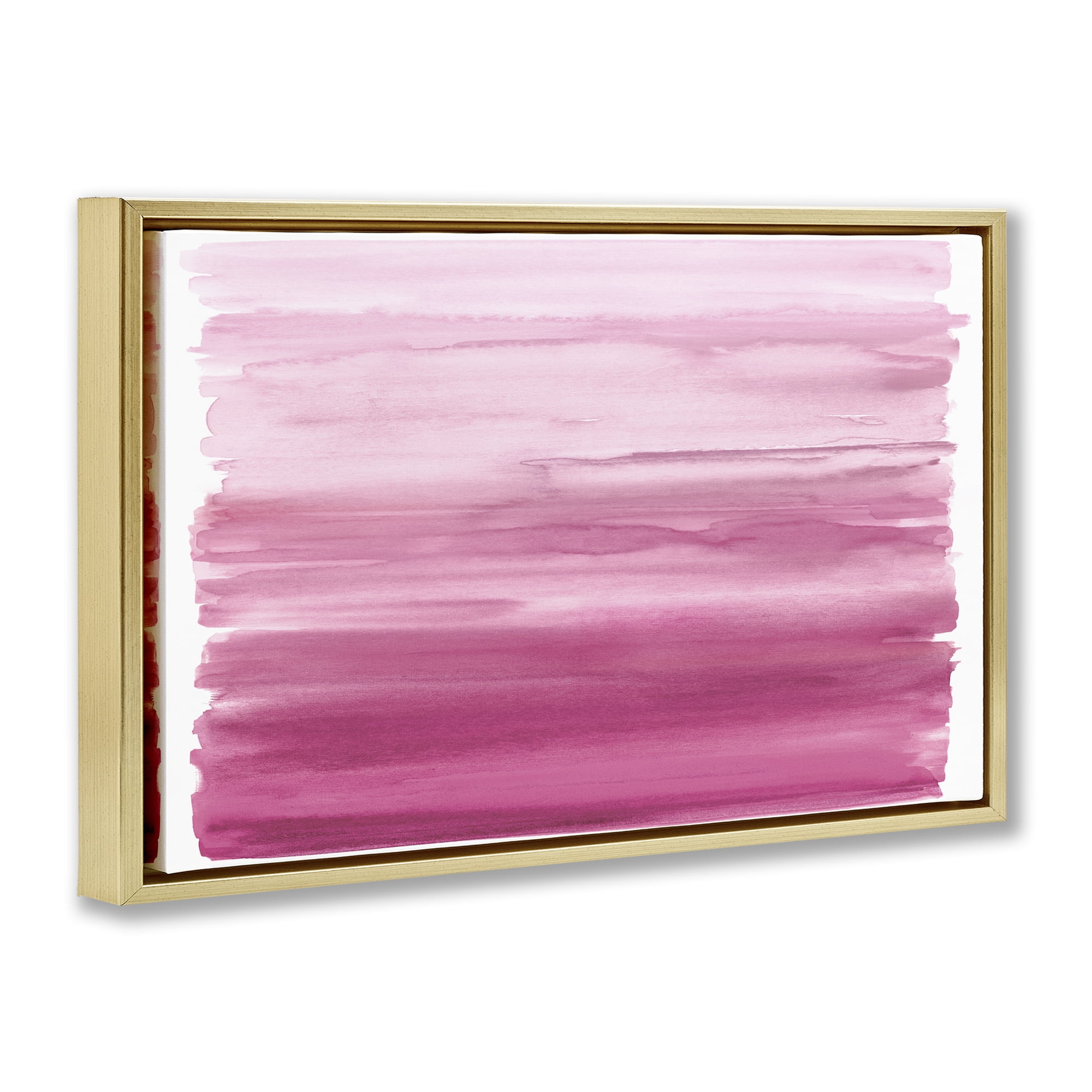 Stupell Industries Ombre Pink Blush Gold Framed Floater Canvas Wall Art, design by Allie Corbin