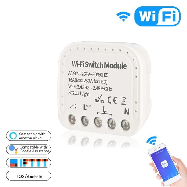 Wi Fi Switch Module 2 Way Ew Wifi 501 Wireless Remote Voice Control Diy Smart Home Automation Hub Controller For Celling Fan Light Bulb Fireplace Home Household Appliances Compatible With Android Io Walmart Com