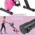 thumbnail image 5 of Folding Exercise Bike, Fitness Upright and Recumbent X-Bike with 16-Level Adjustable Resistance, Arm Bands and Backrest, Cycling Bikes for Home Workout, 350LB Weight Capacity, Pink, 5 of 9
