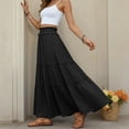 thumbnail image 5 of HomeGardon Maxi Skirts for Women Summer Casual Tiered Maxi Skirt Without Pockets Elastic Waist Flowy Pleated Long Skirt, 5 of 6