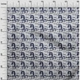 thumbnail image 3 of oneOone Cotton Cambric Navy Blue Fabric People Doodle Art Craft Projects Decor Fabric Printed By The Yard 42 Inch Wide, 3 of 6