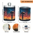 thumbnail image 5 of Yayeee 4 Pack Qtip Holder Bathroom Cotton Swab Canister with Lid Clear Dispenser Set, Astronaut at Dawn, 5 of 6