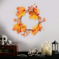 thumbnail image 1 of Fiudx Corona de Otoño con Diseño de Calabaza y Hoja de Arce, Aro para Velas, Centro de Mesa Único, Decoración de Halloween y Acción de Gracias, Adorno Navideño Versátil, Tamaño 12 X 12 Cm., 1 of 6