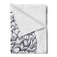 thumbnail image 2 of Vintage Soft Flannel Fleece Throw Blanket, Positive Words on Human Brain Intelligence Head Skull Humor Modern Image Art, Cozy Plush for Indoor and Outdoor Use, 70" x 90", Pink Dark Blue, by Ambesonne, 2 of 5