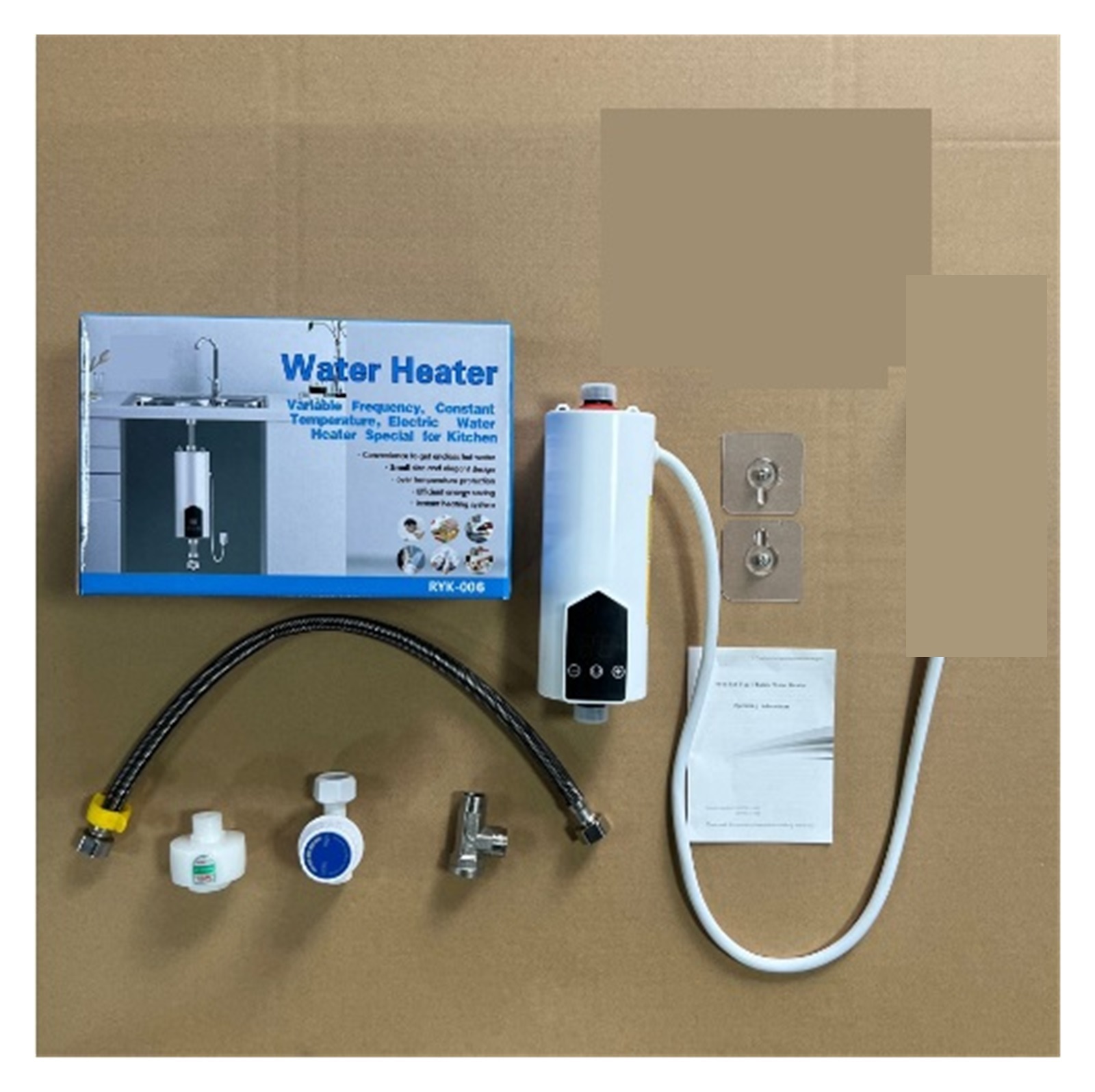 5500W Instant Tankless Electric Water Heater, Mini Electric Tankless Instant Hot Water Heater Bathroom Kitchen Washing Heater ,Safety Protections