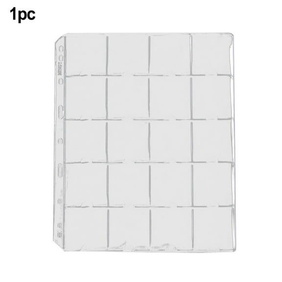 Clear PVC Coin Collection Album Pages,20 Pockets,9-Hole Loose Leaf Design for Coins up to 50mm,Waterproof Storage Sheets (1 or 10 Pack)