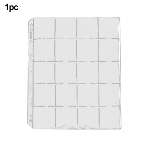 MYG 1/10 Sheets 20 Pockets Clear PVC Coin Holder Page Album for Coin Collection
