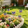 thumbnail image 6 of Butterfly Iron Garden Stake, Delicate Butterfly Metal Art Stable Ground Plug Design, Yard Decorative Insert, Craft Figurine for Garden Lawn Outdoor Pastoral Scene Decoration, 6 of 6