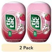 (2 pack) Tic Tac Strawberry & Cream, On-the-Go Pocket-Sized Mints, 200 pieces, 3.4 oz Bottle Pack