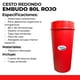 thumbnail image 2 of Bote de Basura Resistente Sablon Tipo Embudo 80 L Color Rojo, 2 of 5