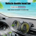 thumbnail image 1 of F404 USB Car Fan Dual Head Potente ventilador de tablero de 3 velocidades para camión vehículo, 1 of 6