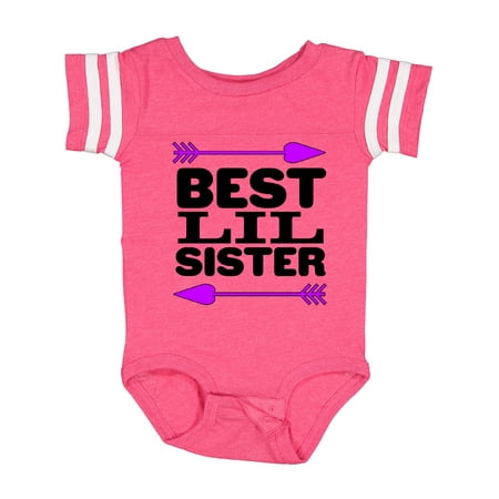 

Inktastic Best Lil Sister Gift Baby Girl Bodysuit