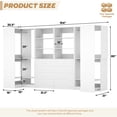 thumbnail image 4 of Homieasy U-Shaped Closet Organizer System, 104'' Wide Wardrobe Closet with 8 Drawers, 4 Hanging Rods, and 13 Storage Shelves, Large Closet System for Walk-in Closet, White, 4 of 7