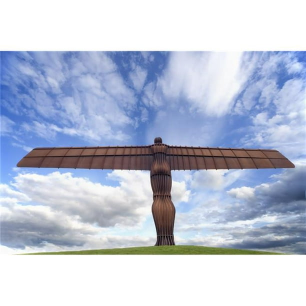 Ange du Nord Sculpture - Gateshead&44; Tyne & Wear&44; Angleterre Affiche Imprimée&44; 19 x 12
