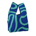 thumbnail image 1 of Bolso de mano jinwen Bohemio Lindo Reutilizable de Señora Ligero Moda Azul Cartera de mujer de punto, 1 of 8