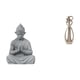 thumbnail image 1 of Estatua de mono,Estatua de Buda Mono para Interiores y Exteriores Budista,Pareja en miniatura,Pareja de enamorados abrazándose en miniatura para el Día de San Valentín,Estatua de amantes, 1 of 8