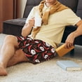 thumbnail image 5 of Logiee Red Hot Chili 1 Print Men's Pajama Shorts with Drawstring & Pockets,Sleep Shorts for Men,Sleepwear Bottoms,Elastic Waistband Loungewear-X-Large, 5 of 6