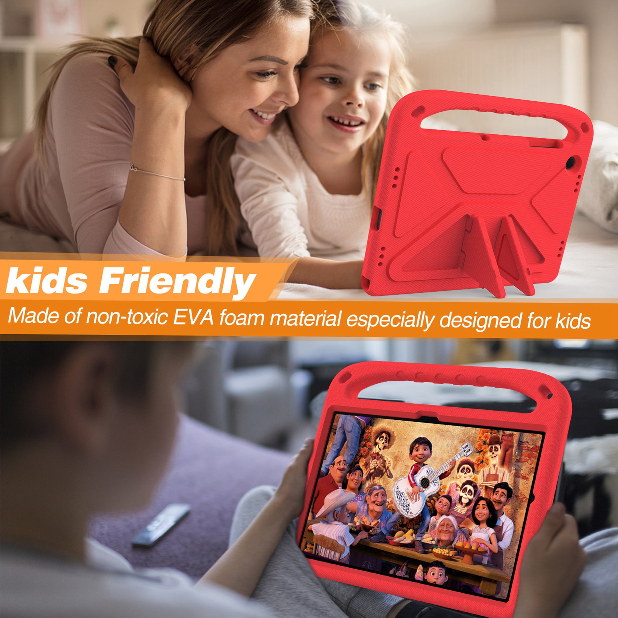 Dteck for Samsung Galaxy Tab A9 Plus Case, Galaxy Tab A9+ 11 Inch Kids  Case, Light Weight Durable EVA Shockproof Handle Stand Kids-Friendly Rugged