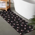 thumbnail image 2 of Pioneer Flower Floral Print Pattern Bathroom Rugs Mat, Non Slip Microfiber Bathroom Rug with Rubber Backing, Soft Mats for Bathroom Floor Tub Shower, 17"x47", 2 of 5