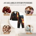 thumbnail image 7 of Honeii Sunset Western Cowgirl print Women's Pajama Sets Long Sleeve Button Down Sleepwear Nightwear Soft Pjs Lounge Sets-Medium, 7 of 7