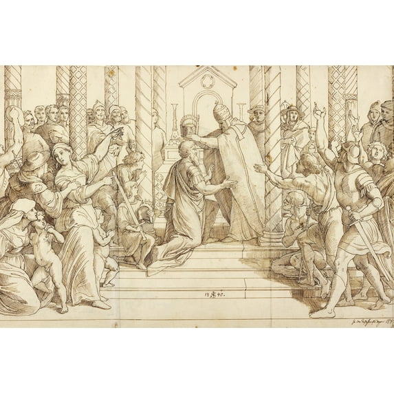 24x36 gallery poster, Coronation of Charlemagne on Christmas of 800