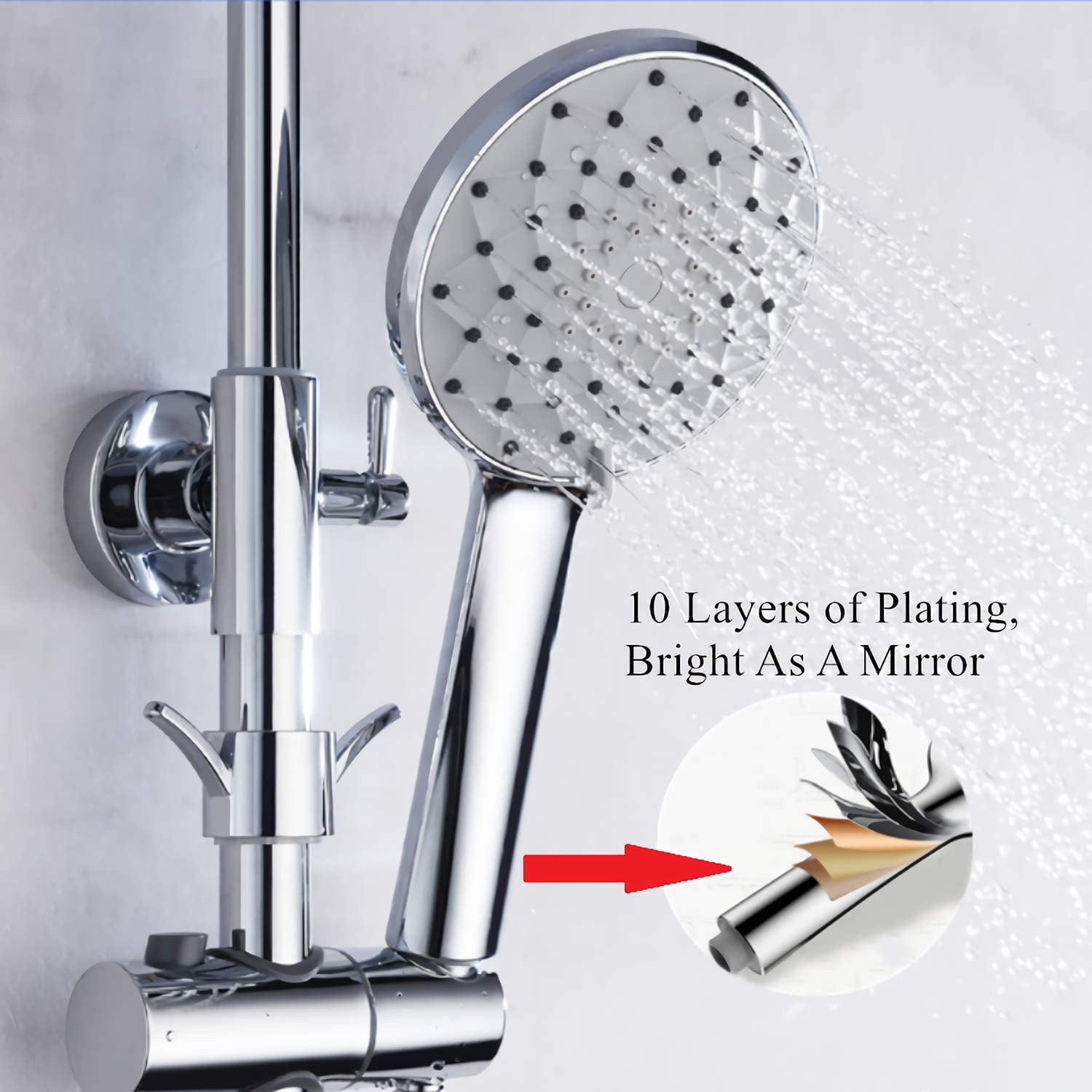 SADALAK Toilet Bidet Sprayer Attachment Self-cleaning Adjustable Water Pressure 