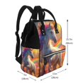 thumbnail image 2 of Disketp Rainbow Sunset Cloud White Horse Mochila de Pañales de Gran Capacidad con Múltiples Bolsillos, Mochila de Viaje Multifuncional para Bebé, Unisex, Moderna y Resistente, 2 of 6