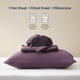 thumbnail image 2 of Sleep Zone Nanotex Super Soft Cooling Queen Bed Sheets Set 4 Piece - Easy Care Fitted Flat Sheet & Pillowcase Sets - Wrinkle Free, Fade Resistant, Deep Pocket 16" (Purple, Queen), 2 of 6