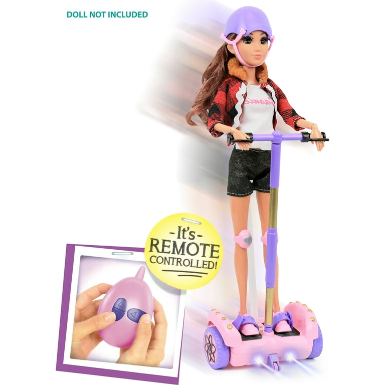 Click N' Play Remote Control Hoverboard Pink & Purple Perfect For 12 inch (Doll Not Walmart.com
