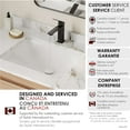 thumbnail image 3 of Stylish Undermount 20 ¾"Wx 15 ½"D White Porcelain Rectangular Bathroom Sink with Pop-Up Drain P-200D, 3 of 10