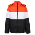 thumbnail image 1 of Awdenio Men's Hooded Detachable Zipper Cardigan Color Block Warm Cotton Coat, 1 of 6