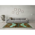 thumbnail image 3 of Ahgly Company Indoor Square Animal Turquoise Blue Traditional Area Rugs, 7' Square, 3 of 4
