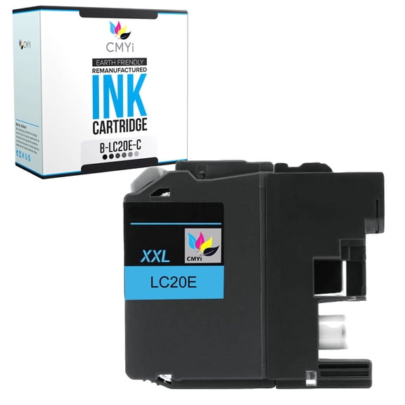 CMYi LC20E Cyan 1-Pack Ink Cartridge compatible for Brother LC20E - MFC J5920DW, J775DW, J775DW XL, J775DWL, J785DW, J985DW, J985DW XL (1 Cyan)