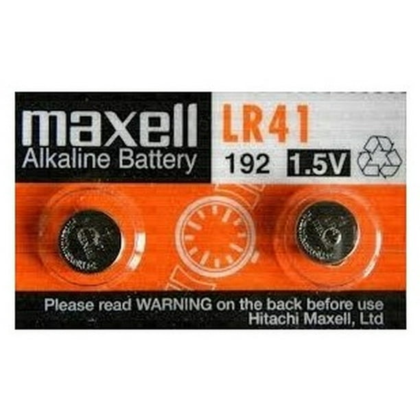 Maxell Batteries LR41 (192, AG3) Pile Alcaline 1.5V Hg0%, sur Bande de  Déchirure (Pack de 10) 