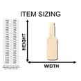 thumbnail image 2 of Unfinished Wood Hot Sauce Bottle Shape - Craft - up to 46" DIY 18" / 1/8", 2 of 3