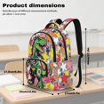 thumbnail image 6 of SCRAWLGOD Stars Dinosaur Pattern School Backpack for Boys Girls Backpack for Kids Teens Elementary Middle School 17 inch Portable Knapsack with Padded Strap, 6 of 7