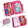 thumbnail image 5 of Badger Basket Doll Storage and Travel Case for 12-inch Fashion Dolls, Lipstick Pink, 5 of 9