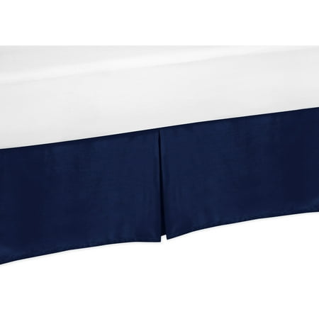 UPC: 0846480039945 | Navy Toddler Bed Skirt for Stripe Navy Blue and Orange Collection