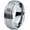 2-Grey Step Bevel Tungsten, variant on Tungsten Metallic Black Handmade Gamer Pride 5th Anniversary Gift Mixed Metal Rings Man