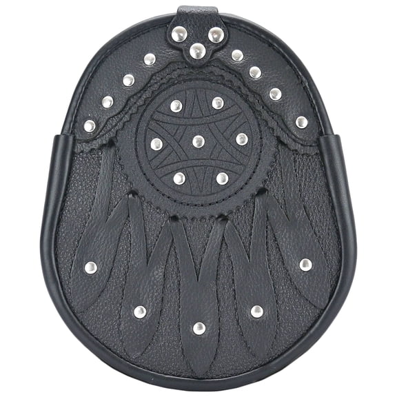 Gentry Choice Scottish Sporran Celtic Craft Stone Black Highlander Mens Traditional Kilt Sporran