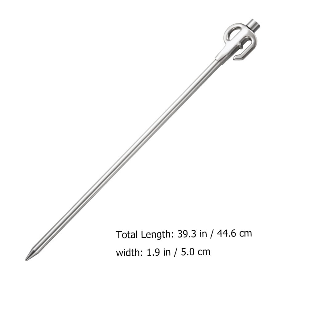 WEUVEB Stainless Steel Dog Tie Out Stake with 360 Degree Swivel Ring for Outdoor Camping and Tent Use